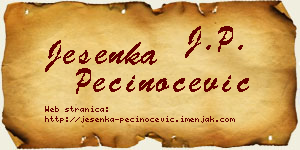 Jesenka Pečinoćević vizit kartica